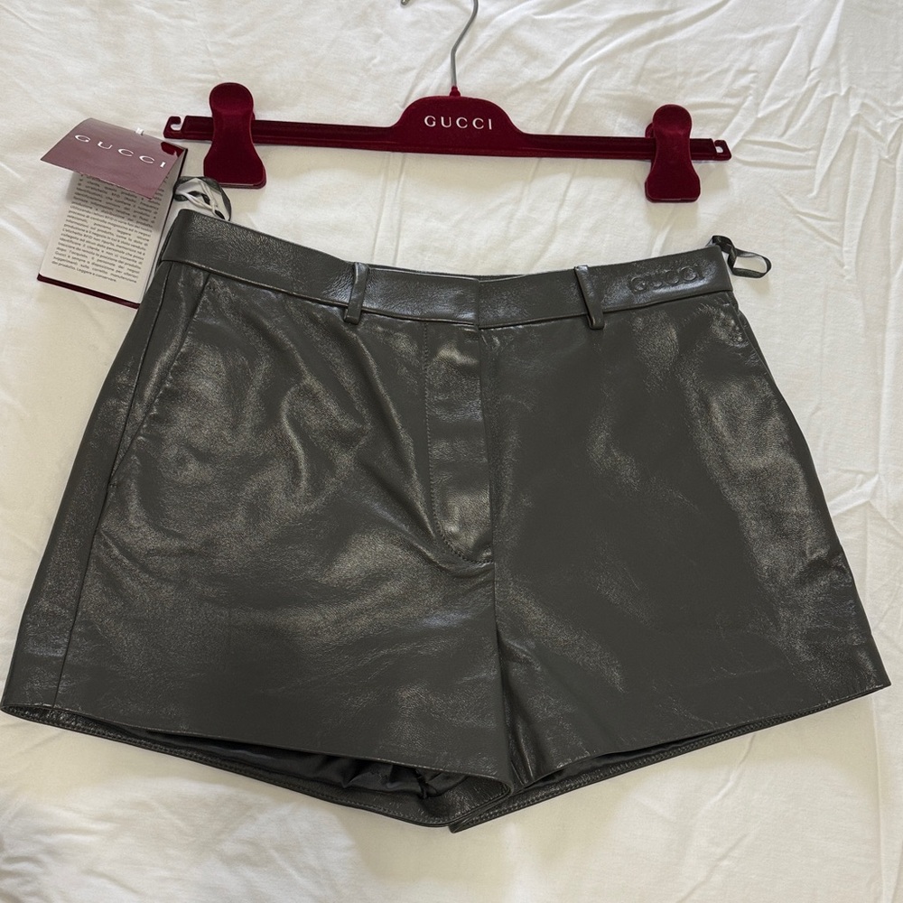 Gucci Leather Shorts